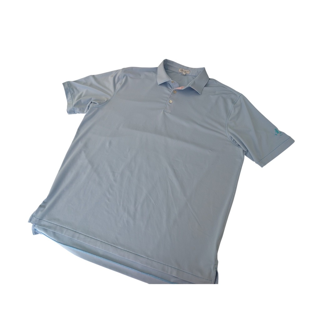 Peter Millar Summer‎ Comfort Polo Shirts Mens XL Lot of 2 Stripe Blue Pink Golf - Picture 7 of 9
